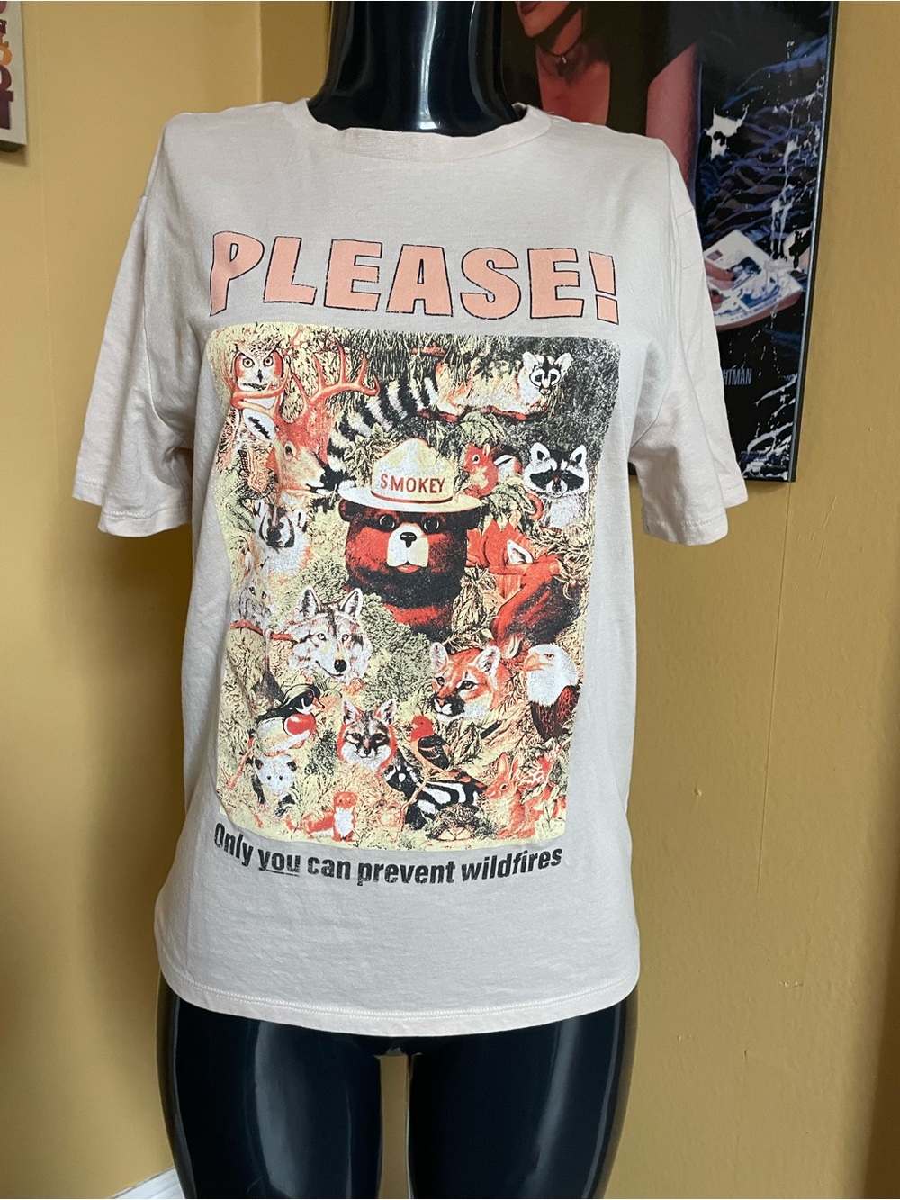 Women’s Smokey Bear 'Please! Only You Can Prevent Wildfires' Graphic Tee XS